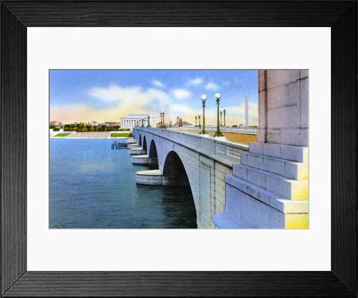 Framed Print : Arlington, Virginia, USA, Memorial Bridge - Lincoln Memorial Framed Print : Arlington, Virginia, USA, Memorial Bridge - Lincoln Memorial