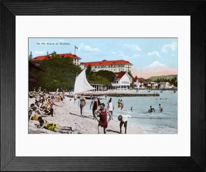 Framed Print : Honolulu, Hawaii, USA - Waikiki Beach Framed Print : Honolulu, Hawaii, USA - Waikiki Beach