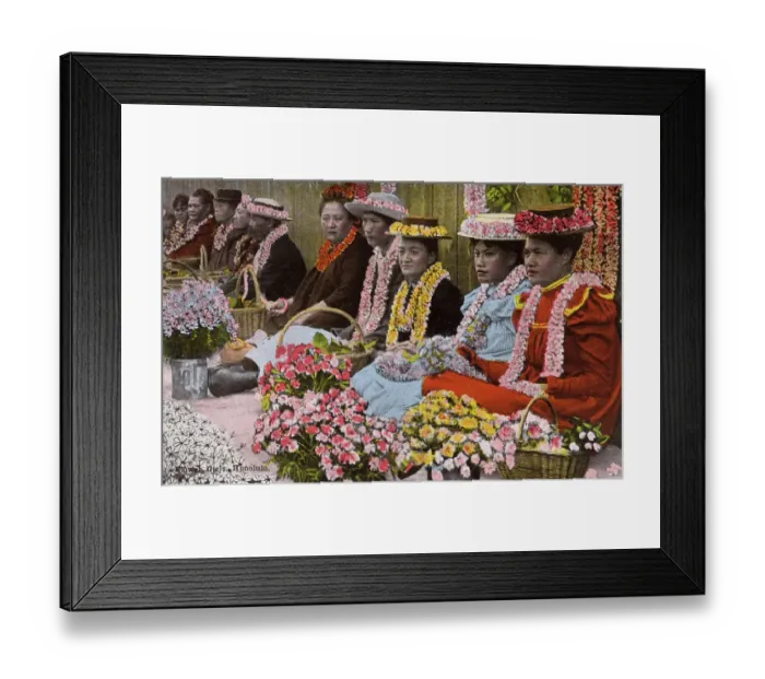 Framed Print : Honolulu, Hawaii, USA - Flower Sellers Framed Print : Honolulu, Hawaii, USA - Flower Sellers