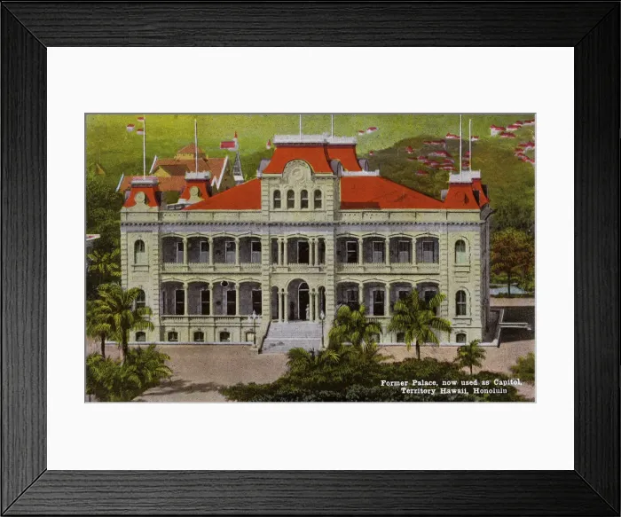 Framed Print : Honolulu, Hawaii, USA - Former Palace, now the Capitol Framed Print : Honolulu, Hawaii, USA - Former Palace, now the Capitol