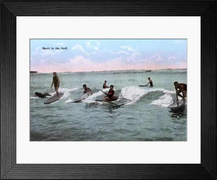 Framed Print : Honolulu, Hawaii, USA - Surfers Framed Print : Honolulu, Hawaii, USA - Surfers