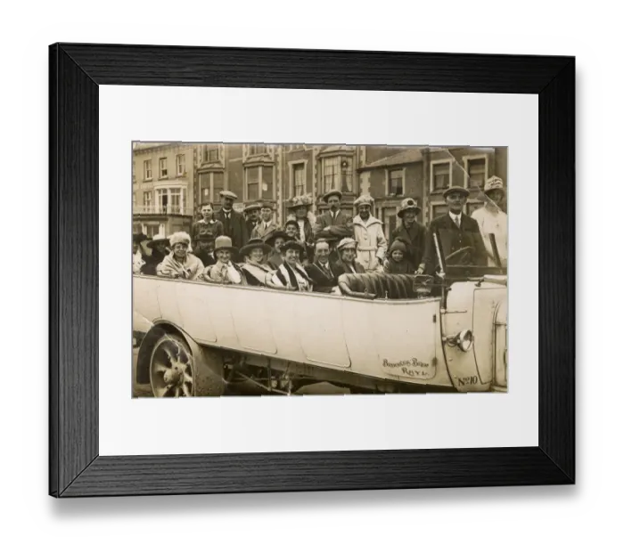 Framed Print : Charabanc Tour - Brookes Bros, Rhyl, Denbighshire, Wales Framed Print : Charabanc Tour - Brookes Bros, Rhyl, Denbighshire, Wales