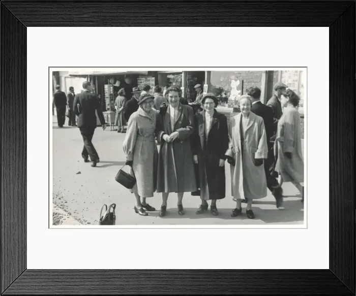 Framed Print : Seaside Holiday - Candid photograph - Four jolly women Framed Print : Seaside Holiday - Candid photograph - Four jolly women