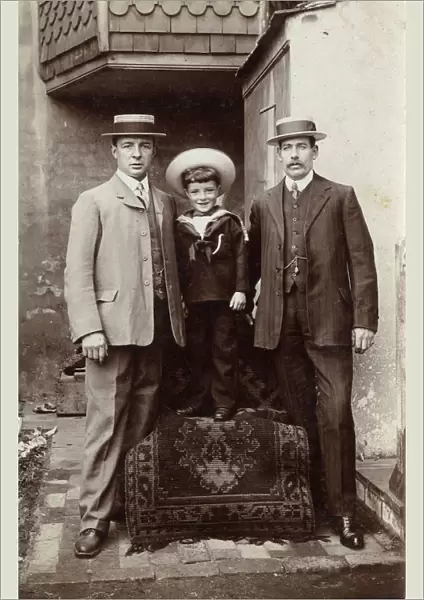 Threshold photograph - Edwardian trio - Father, Uncle, son