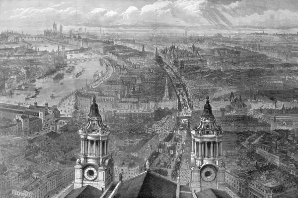 View of London from St. Pauls, on Lord Mayors Day