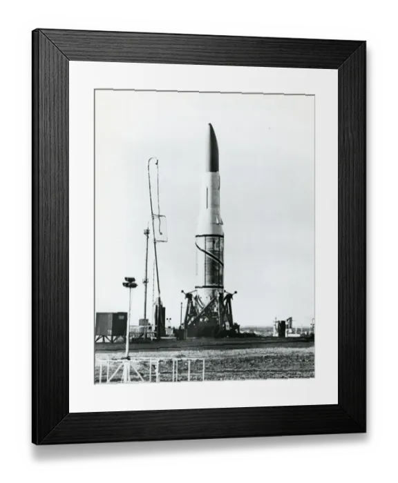 Framed Print : Black Arrow three-stage satellite launcher at Woomera