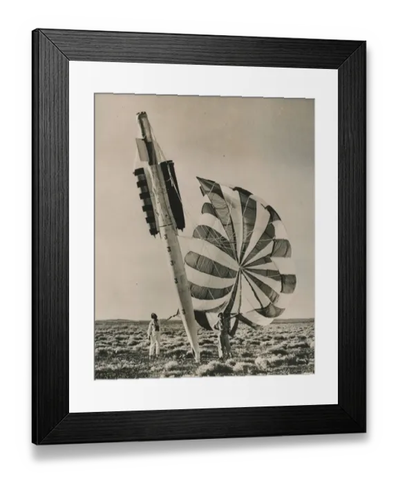 Framed Print : Bristol Bobbin recoverable ramjet test vehicle after landing Framed Print : Bristol Bobbin recoverable ramjet test vehicle after landing