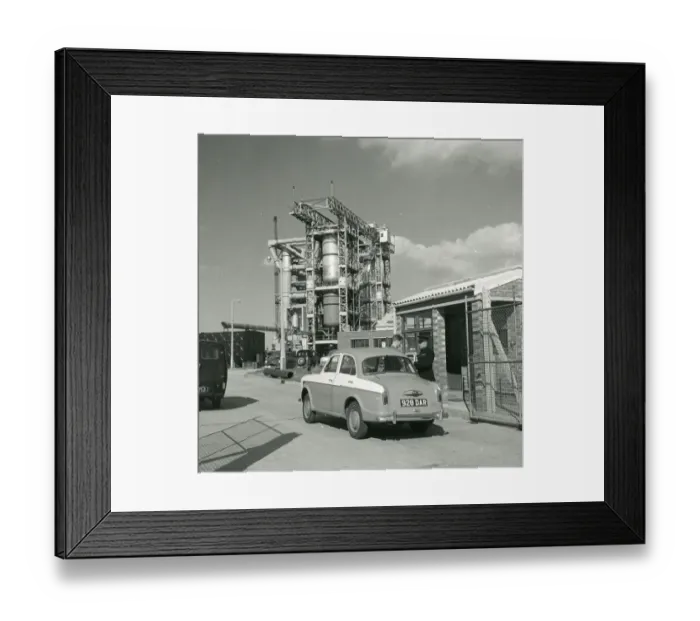 Framed Print : Blue Streak test rig installation at Hatfield, c1958