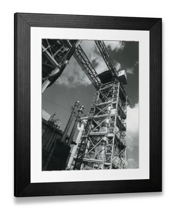 Framed Print : Static test rig installation at Hatfield for Blue Streak, c1 Framed Print : Static test rig installation at Hatfield for Blue Streak, c1