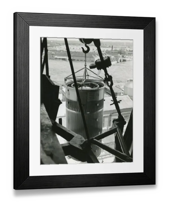 Framed Print : Blue Streak German third stage being lifted into the LT Towe Framed Print : Blue Streak German third stage being lifted into the LT Towe