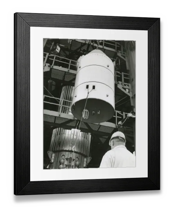 Framed Print : Blue Streak nose fairing being lifted Framed Print : Blue Streak nose fairing being lifted