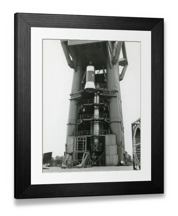 Framed Print : Blue Streak Coralie stage being lifted into the LT Tower Framed Print : Blue Streak Coralie stage being lifted into the LT Tower