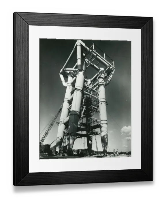 Framed Print : Blue Streak test rig at Hawker Siddeley Dynamics? factory Framed Print : Blue Streak test rig at Hawker Siddeley Dynamics? factory
