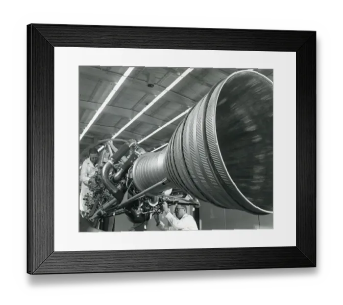 Framed Print : Mechanics at the Canoga Park, California, plant of Rock? Framed Print : Mechanics at the Canoga Park, California, plant of Rock?