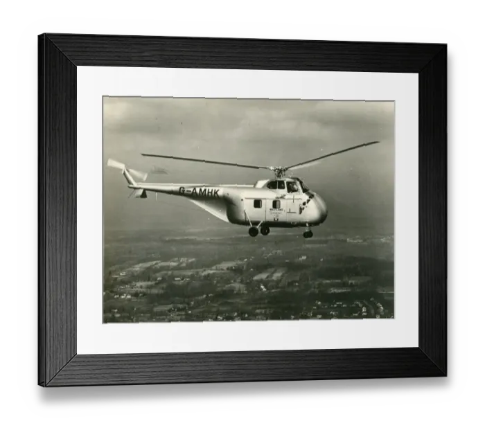 Framed Print : Sikorsky S-55, G-AMHK, registered to Westland in January 195 Framed Print : Sikorsky S-55, G-AMHK, registered to Westland in January 195