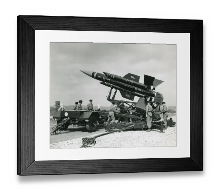 Framed Print : English Electric Thunderbird surface-to-air guided drill Framed Print : English Electric Thunderbird surface-to-air guided drill