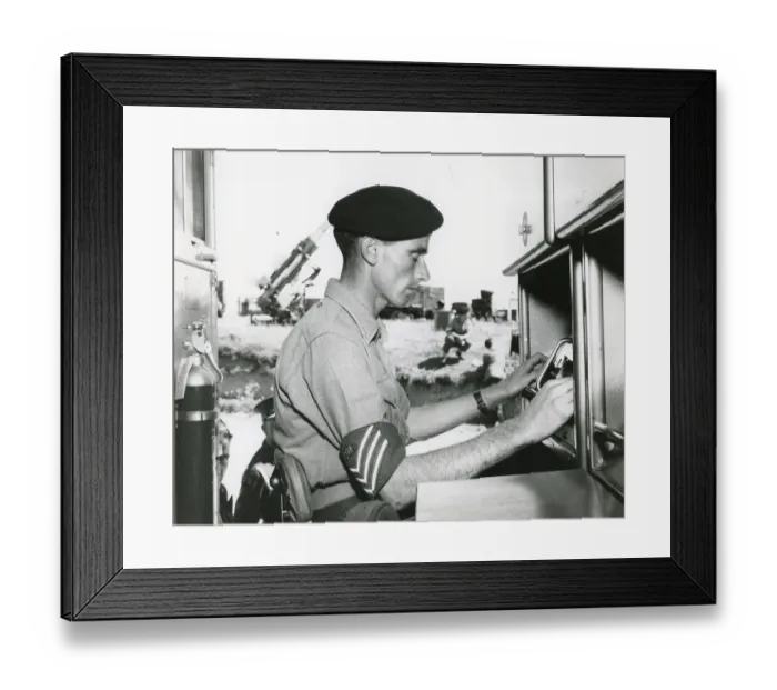 Framed Print : Launcher Control Assistant, Sgt W. Lewis, of the 32nd G? Framed Print : Launcher Control Assistant, Sgt W. Lewis, of the 32nd G?