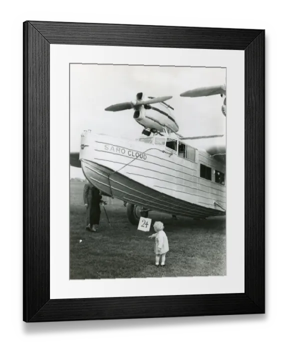 Framed Print : The first Saunders-Roe A19 Cloud, G-ABCJ, at a RAeS Gar? Framed Print : The first Saunders-Roe A19 Cloud, G-ABCJ, at a RAeS Gar?