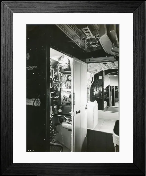 Framed Print : Short S14 Sarafand, S1589, wireless telephony compartment
