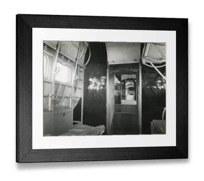 Framed Print : Interior of the Short S14 Sarafand, S1589, looking aft