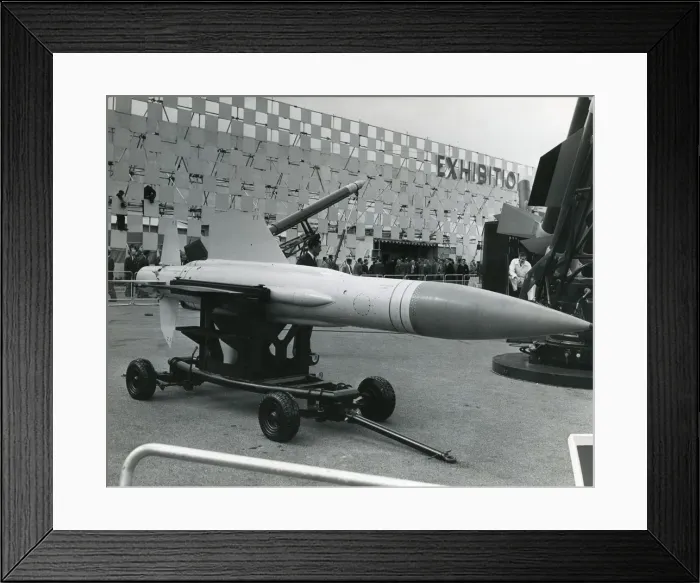 Framed Print : A test rocket used to demonstrate the parachute recover? Framed Print : A test rocket used to demonstrate the parachute recover?