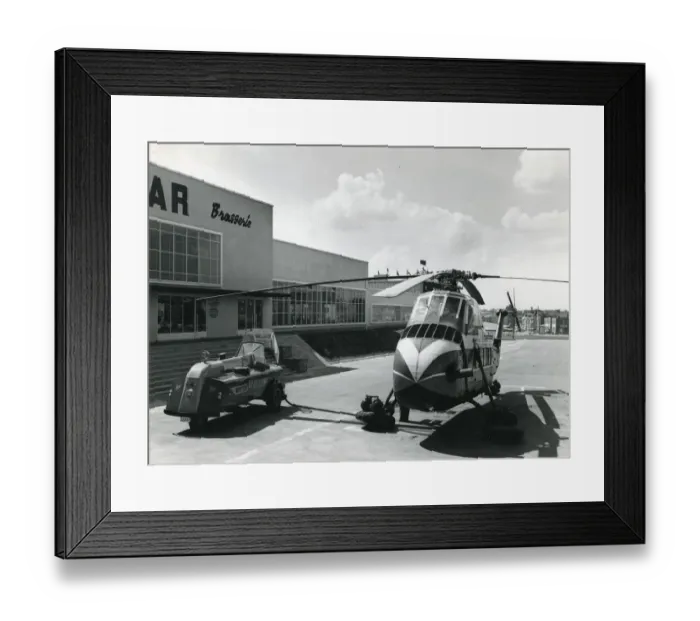 Framed Print : Sikorsky S-58 refuelling at Brussels 1958 World?s Fair Framed Print : Sikorsky S-58 refuelling at Brussels 1958 World?s Fair