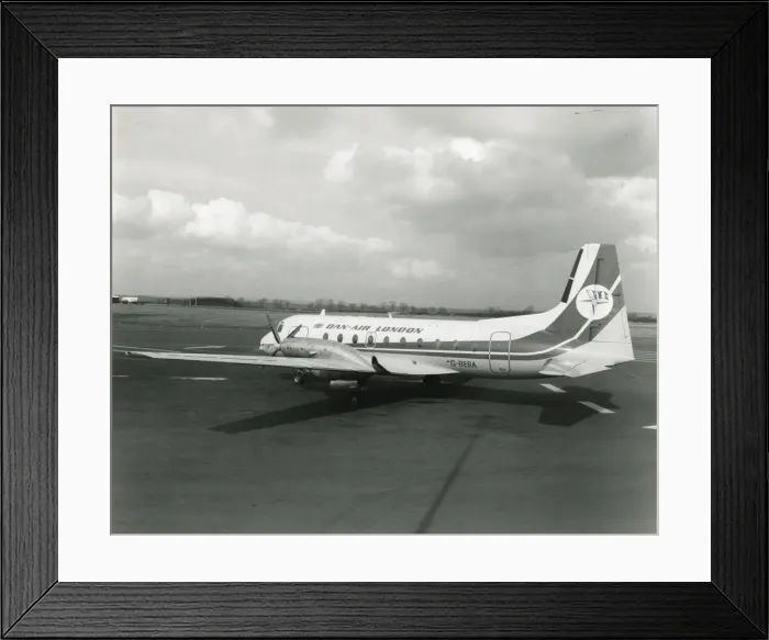 Framed Print : Hawker Siddeley HS748 Series 2, G-BEBA, of Dan Air Framed Print : Hawker Siddeley HS748 Series 2, G-BEBA, of Dan Air