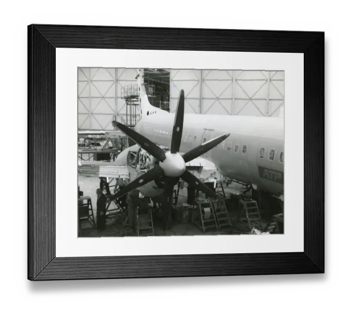 Framed Print : British Aerospace ATP is towed into Final Assembly hangar Framed Print : British Aerospace ATP is towed into Final Assembly hangar