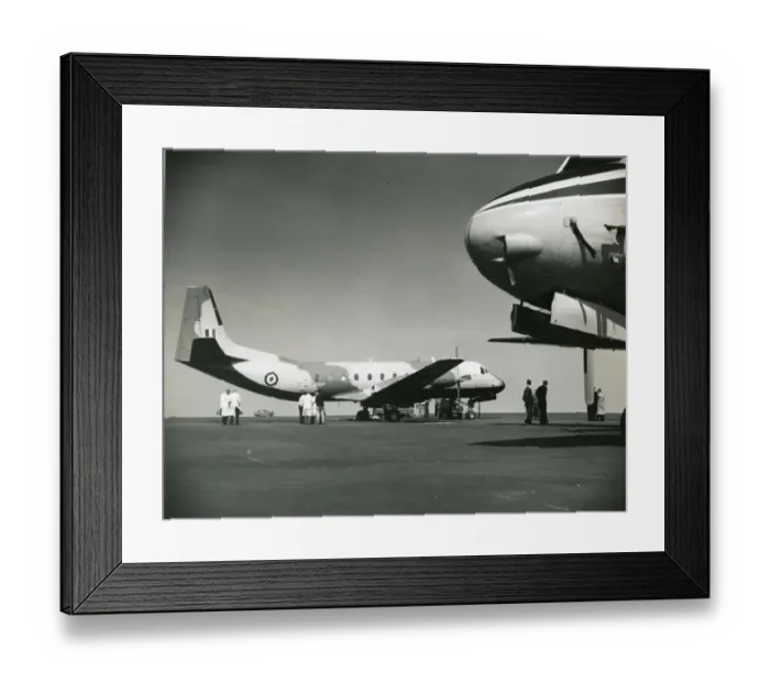 Framed Print : 2nd Hawker Siddeley Andover C1, alongside Avro 780 prototype Framed Print : 2nd Hawker Siddeley Andover C1, alongside Avro 780 prototype