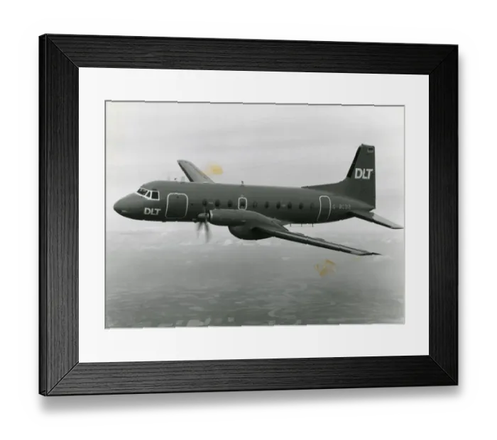 Framed Print : Hawker Siddeley HS748 Series 2A, G-BCDZ, of DLT Framed Print : Hawker Siddeley HS748 Series 2A, G-BCDZ, of DLT