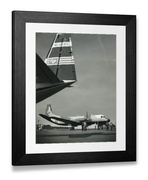 Framed Print : 1st Hawker Siddeley Andover C1, alongside Avro 780 prototype Framed Print : 1st Hawker Siddeley Andover C1, alongside Avro 780 prototype