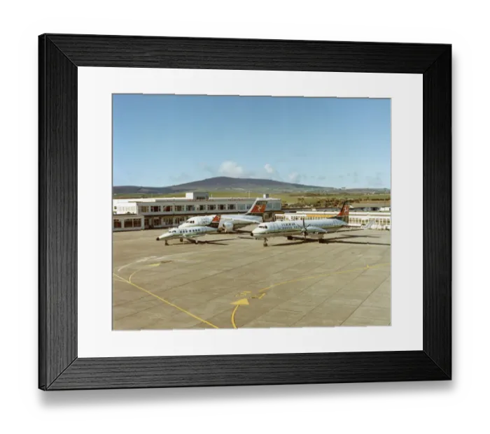 Framed Print : Three aircraft in the fleet of Manx Airlines, a British? Framed Print : Three aircraft in the fleet of Manx Airlines, a British?