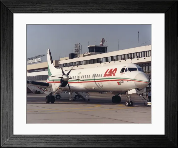 Framed Print : British Aerospace ATP of LAR at Lisbon Airport