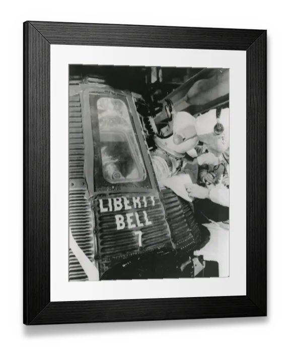 Framed Print : Astronaut Virgil ?Gus? Grissom enters his Mercury space? Framed Print : Astronaut Virgil ?Gus? Grissom enters his Mercury space?