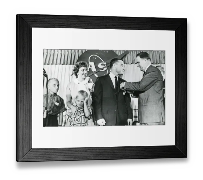 Framed Print : Astronaut Virgil ?Gus? Grissom receives the NASA Distin?