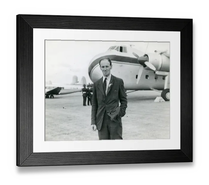 Framed Print : P. R. Hornage, Bristol test pilot - 1947 RAeS Garden Party Framed Print : P. R. Hornage, Bristol test pilot - 1947 RAeS Garden Party