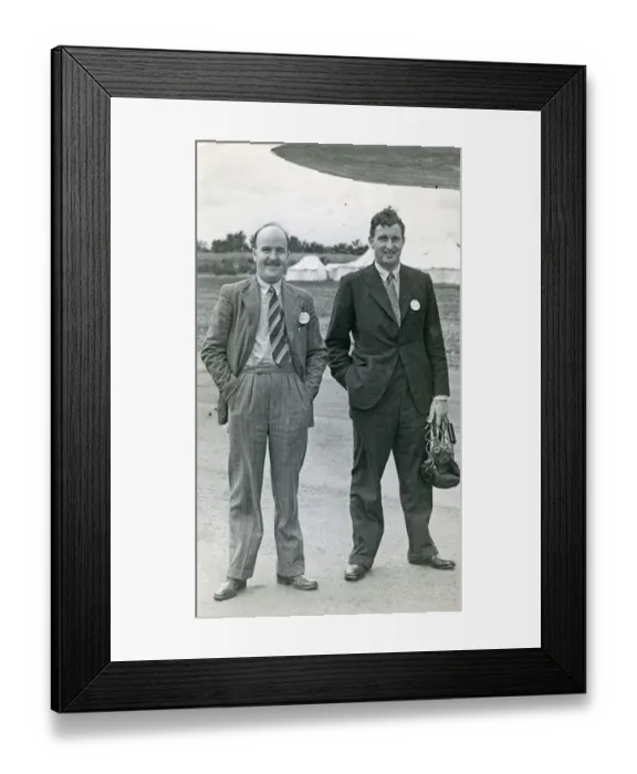 Framed Print : Sqn Ldr Albert Kenneth Cook DFC, Avro test pilot, left, ? Framed Print : Sqn Ldr Albert Kenneth Cook DFC, Avro test pilot, left, ?
