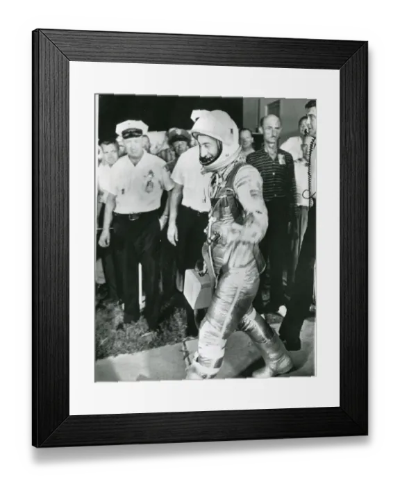 Framed Print : Astronaut Virgil ?Gus? Grissom leaves hangar, Cape Canaveral Framed Print : Astronaut Virgil ?Gus? Grissom leaves hangar, Cape Canaveral