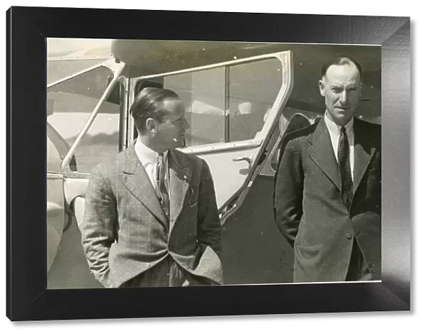 Hubert Stanford Broad, left, and Geoffrey de Havilland