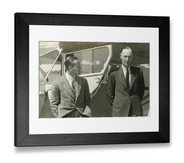 Framed Print : Hubert Stanford Broad, left, and Geoffrey de Havilland Framed Print : Hubert Stanford Broad, left, and Geoffrey de Havilland