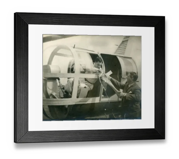 Framed Print : Capt John Theilmann in Sikorsky S-51, G-AKCU, of BEA, r?