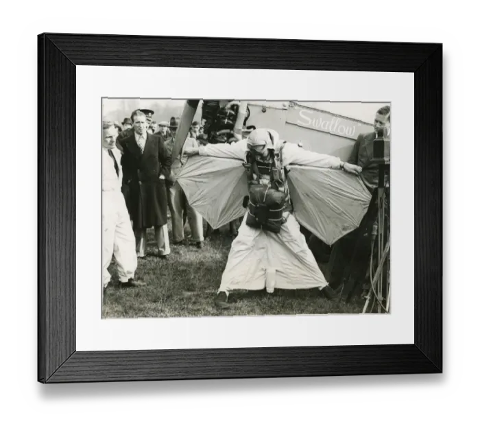 Framed Print : ?Birdman? Clem Sohn, 1910-1937, at Hanworth Framed Print : ?Birdman? Clem Sohn, 1910-1937, at Hanworth