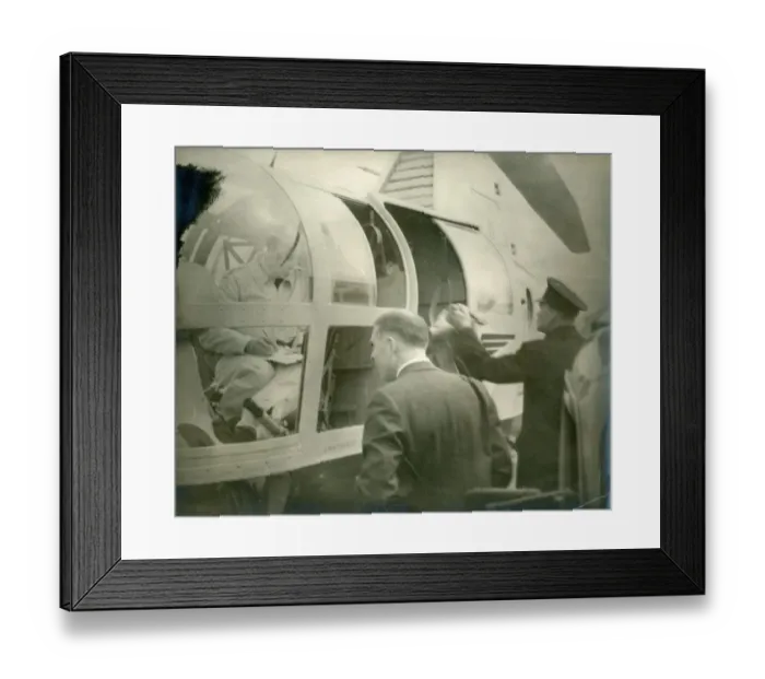 Framed Print : Capt John Theilmann in Sikorsky S-51, G-AKCU, of BEA, a? Framed Print : Capt John Theilmann in Sikorsky S-51, G-AKCU, of BEA, a?