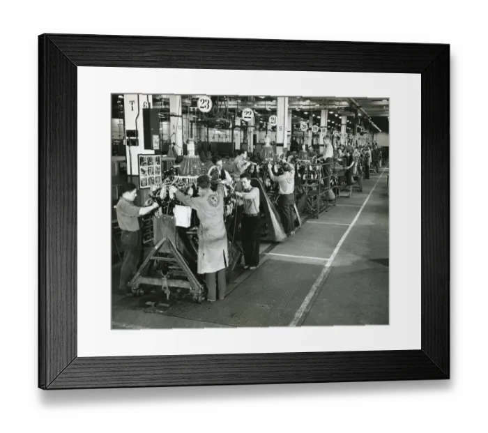 Framed Print : In one of the plants of the Wright Aeronautical Corpora? Framed Print : In one of the plants of the Wright Aeronautical Corpora?