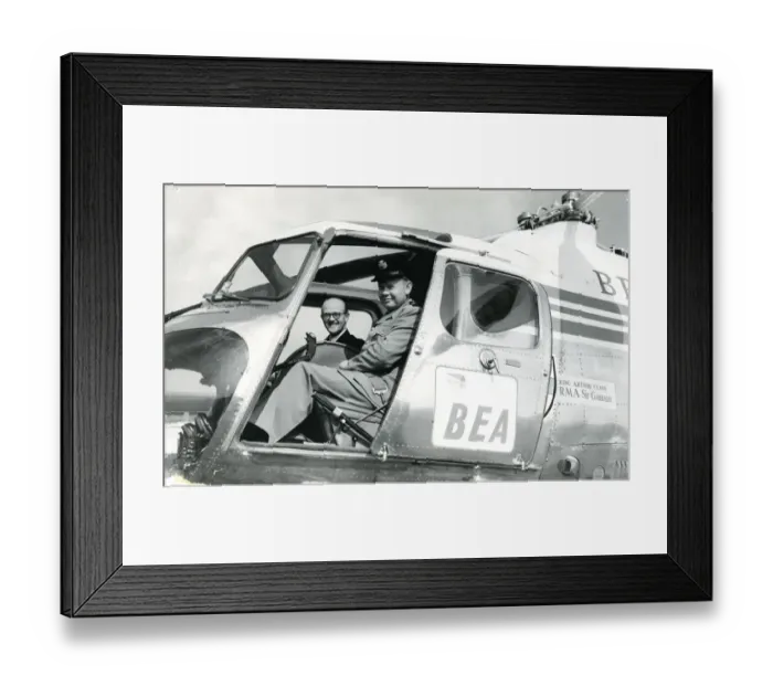 Framed Print : Robert Herbert Whitby in cockpit of Bristol Mk 3A Sycamore Framed Print : Robert Herbert Whitby in cockpit of Bristol Mk 3A Sycamore