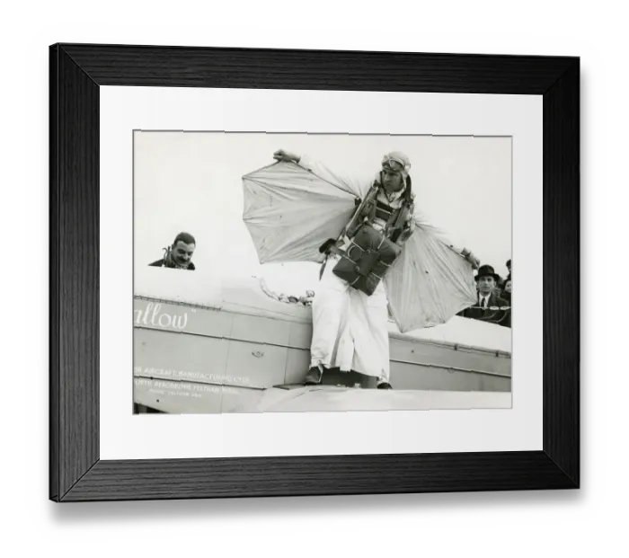 Framed Print : ?Birdman? Clem Sohn, 1910-1937, at Hanworth Framed Print : ?Birdman? Clem Sohn, 1910-1937, at Hanworth