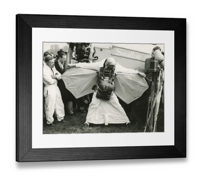Framed Print : ?Birdman? Clem Sohn, 1910-1937, at Hanworth Framed Print : ?Birdman? Clem Sohn, 1910-1937, at Hanworth