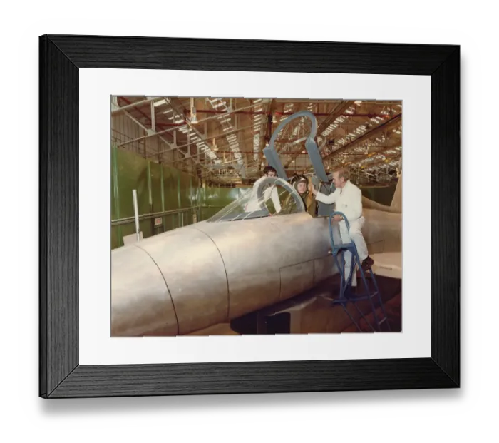 Framed Print : Mockup of British Aerospace P103 advanced combat aircraft Framed Print : Mockup of British Aerospace P103 advanced combat aircraft