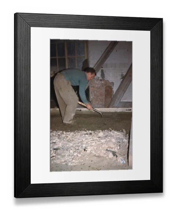 Framed Print : The gents? cloakrooms during construction c. 1960 Framed Print : The gents? cloakrooms during construction c. 1960