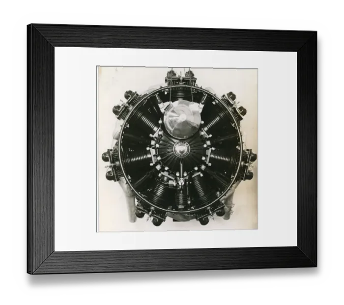 Framed Print : Front view of a Pobjoy Niagra seven-cylinder radial engine Framed Print : Front view of a Pobjoy Niagra seven-cylinder radial engine